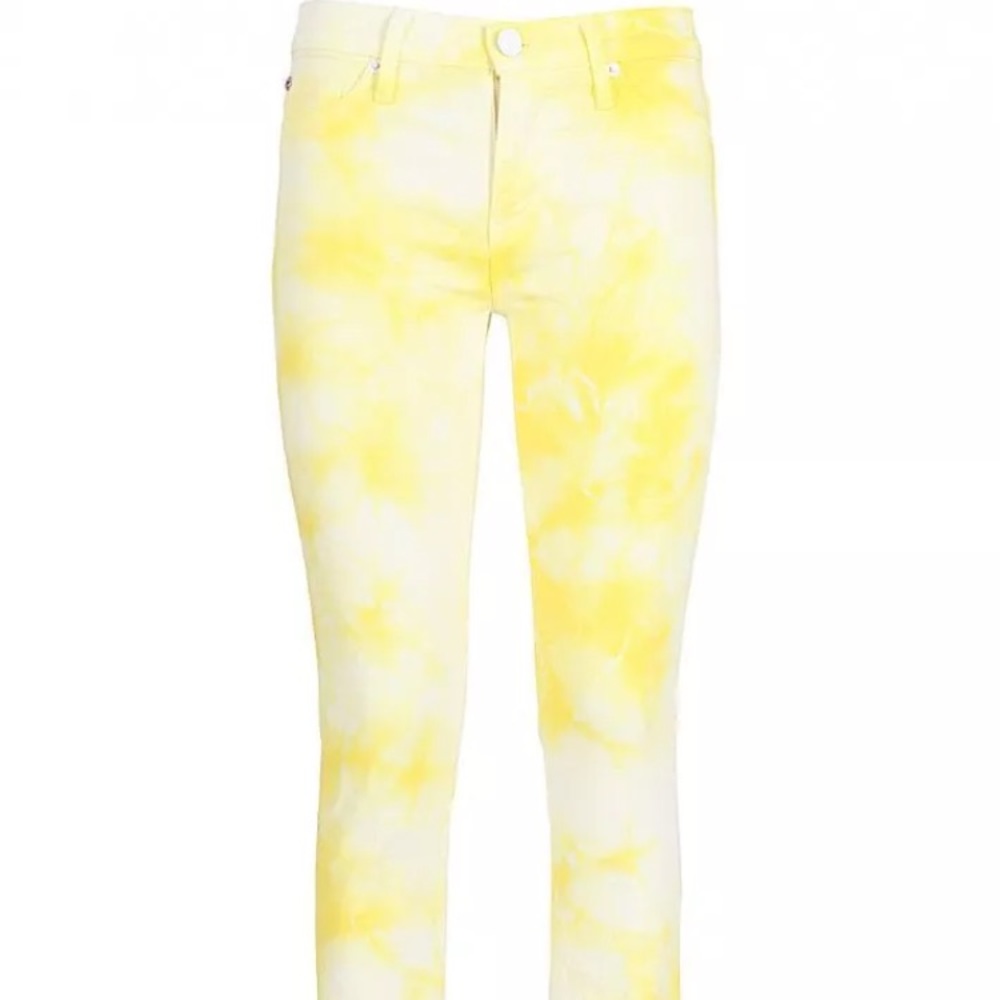 HUDSON TILDA MIDRISE CUFF STRAIGHT YELLOW WHITE 27